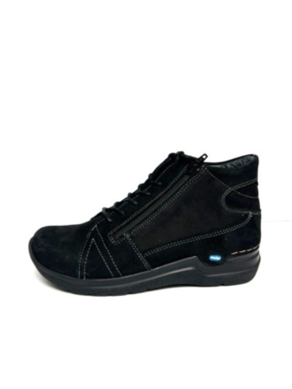 Wolky Women's Why Water Resistant Sneaker Shoe In Black Antique Nubuck Size 9